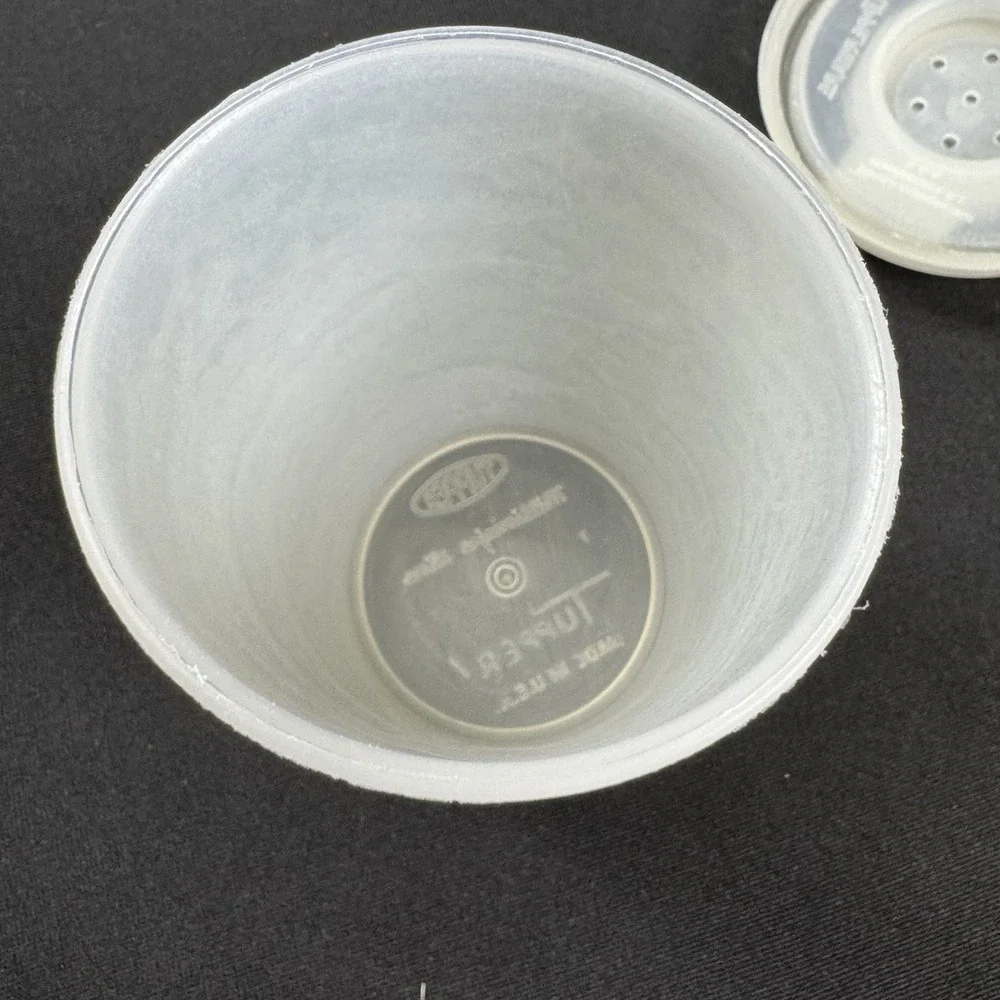 Vintage 1954 Millionaire Line Tupperware Shaker W/Lid & Flip Top Cap #‎ 102